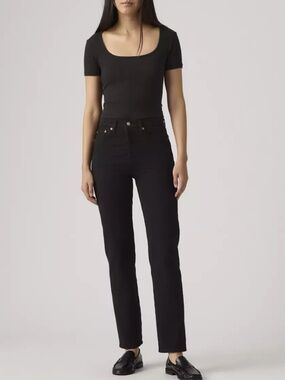 Levi’s Premium Wedgie Straight Jeans - Black Sprout Wash